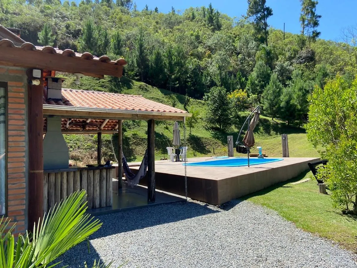 Chale Cabana Sitio Na Serra Para Amigos E Familiares Com Piscina Anitápolis 度假居