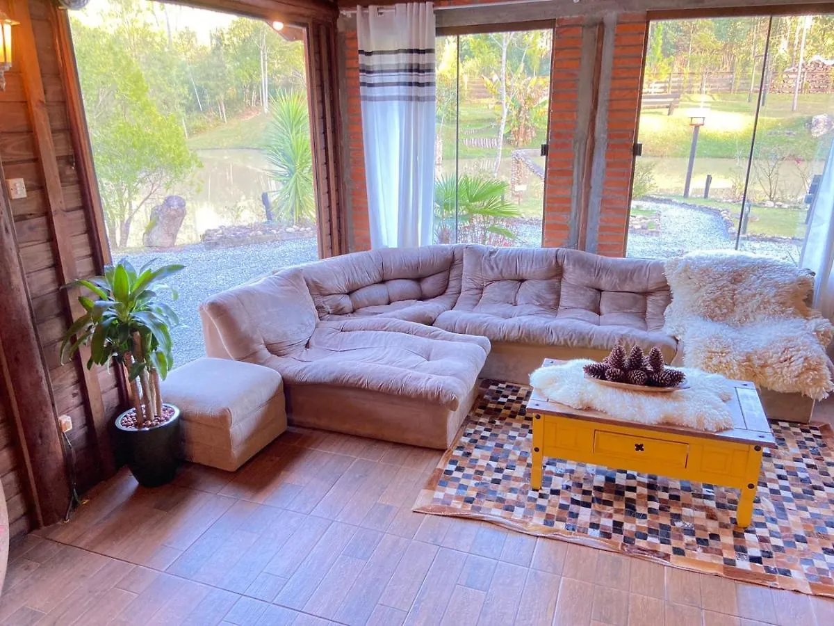 Chale Cabana Sitio Na Serra Para Amigos E Familiares Com Piscina Anitápolis 度假居