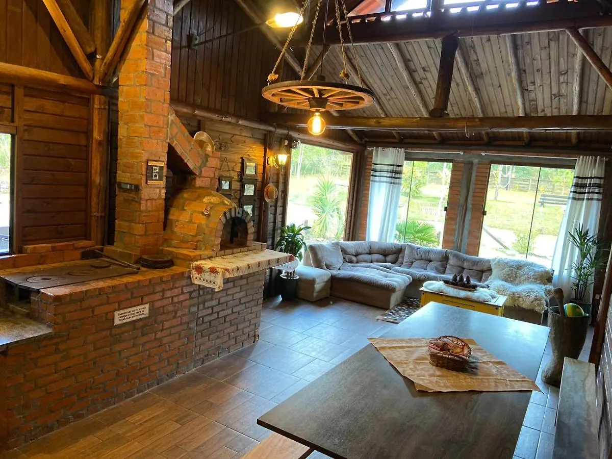 Chale Cabana Sitio Na Serra Para Amigos E Familiares Com Piscina Anitápolis Prázdninový dům